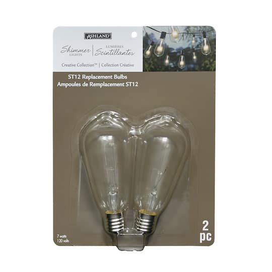 16 Packs: 2 ct. (32 total) Creative Collection&#x2122; Shimmer Lights Edison Replacement ST12 Bulbs by Ashland&#x2122;